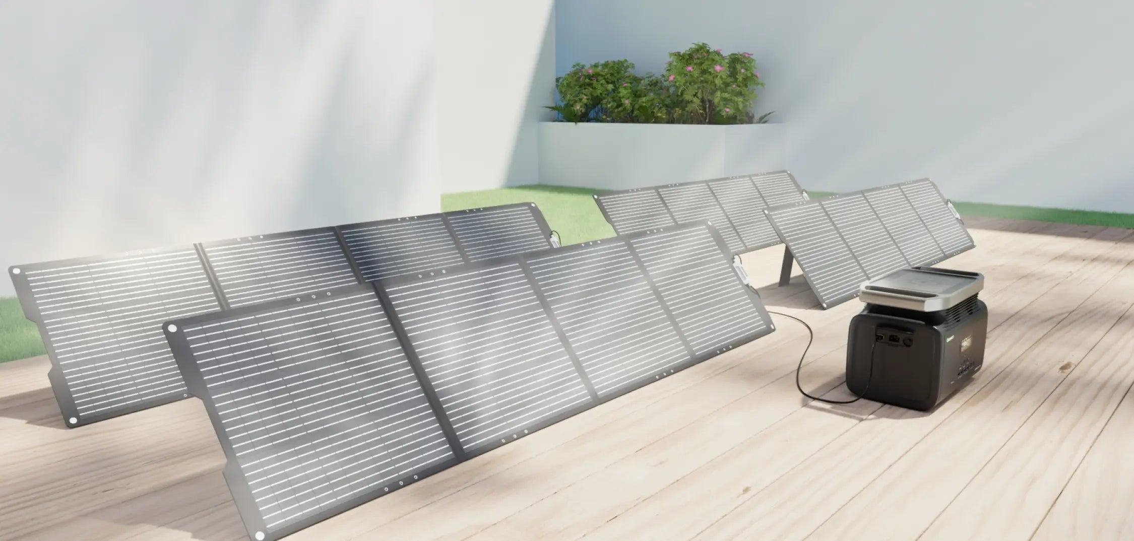 Growatt portable solar panels charging for portable power station