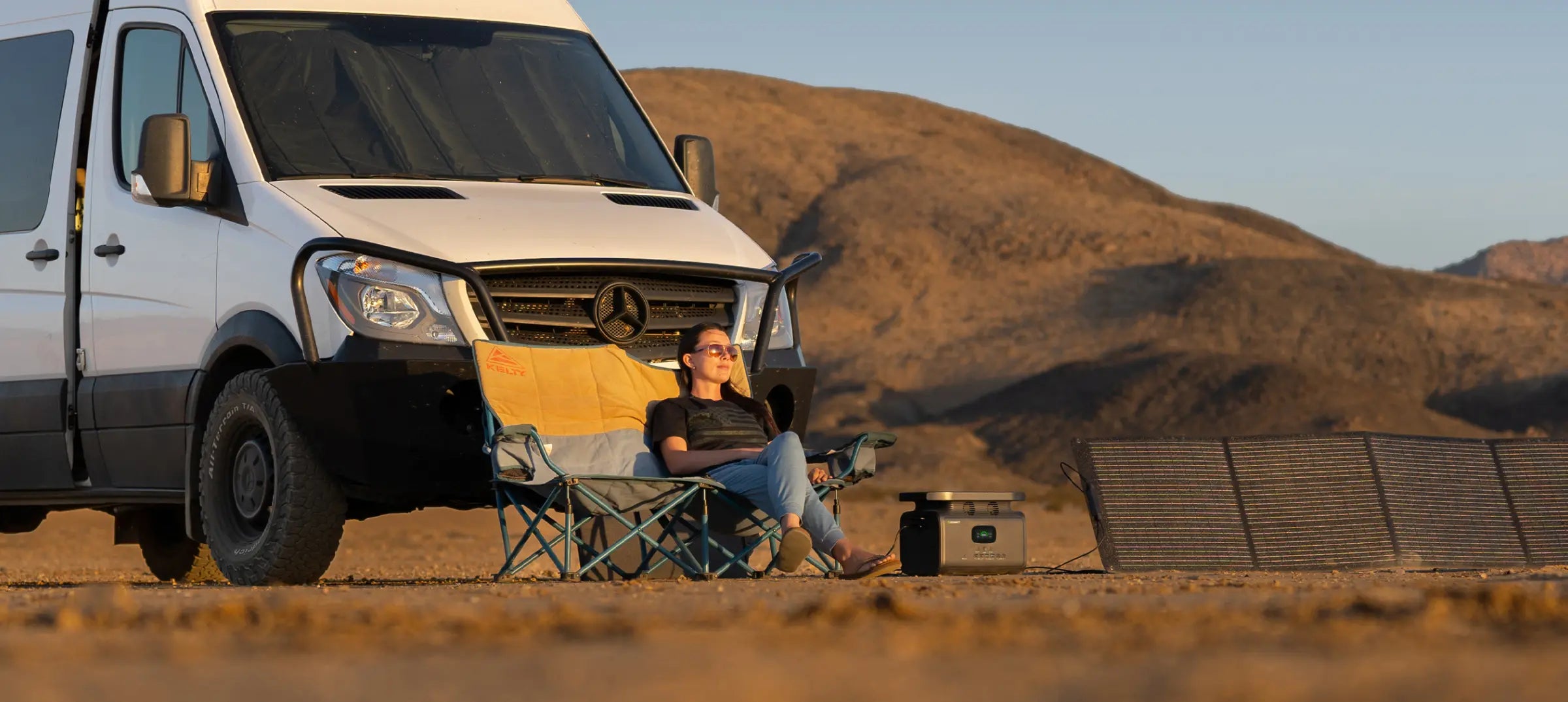RV Camping with solar generator INFINITY 1300