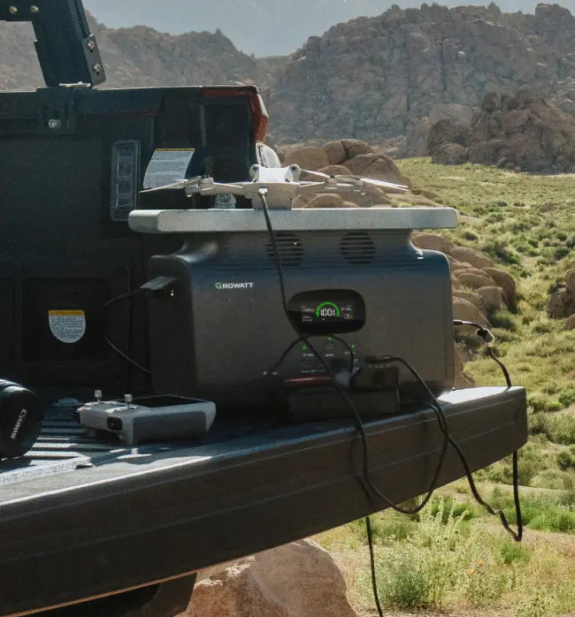 camping with portable solar panel