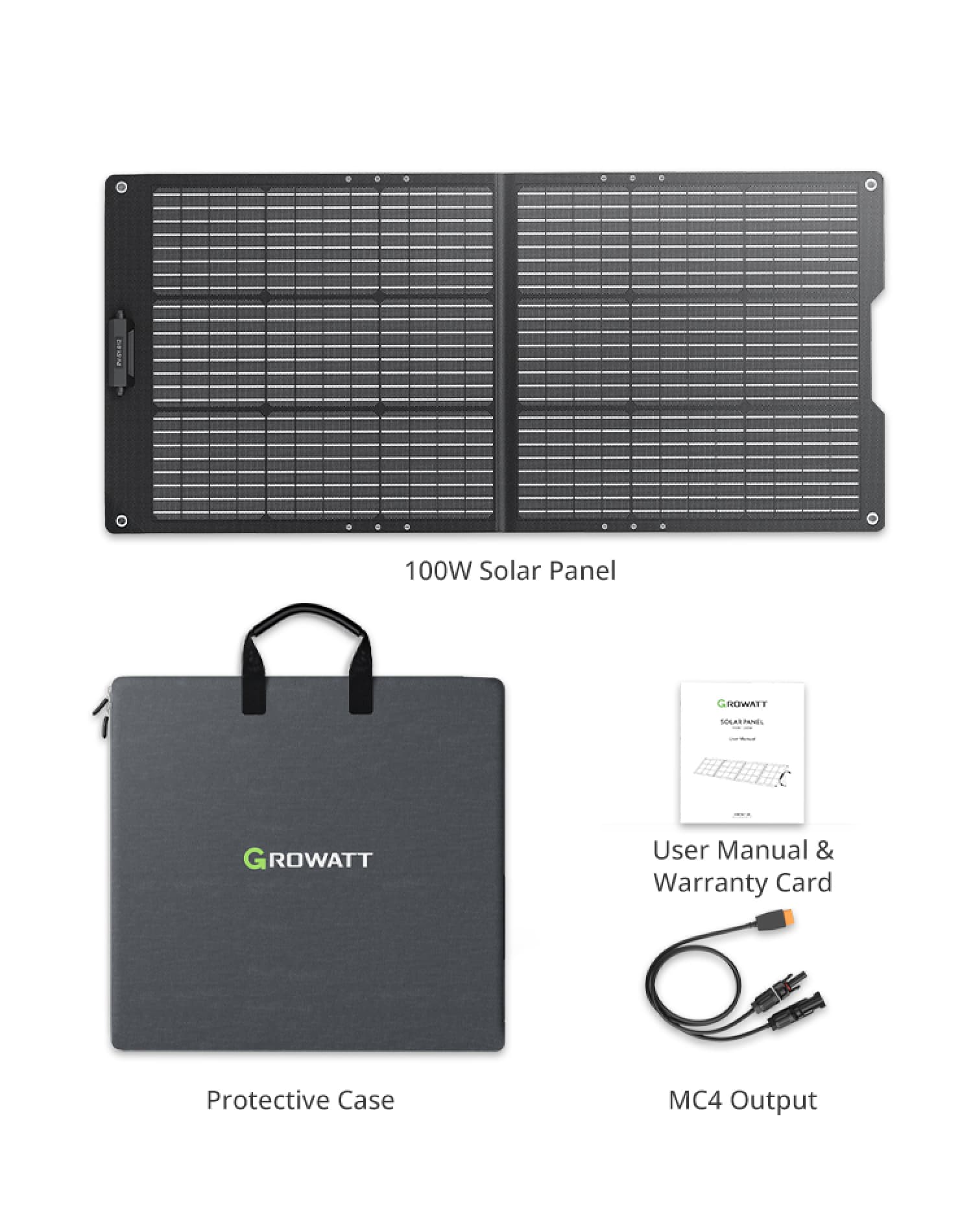 Growatt 100 watt solar panel kit