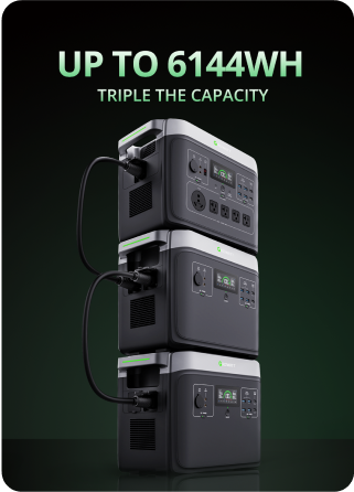 Capacity up to 6144Wh solar power generator