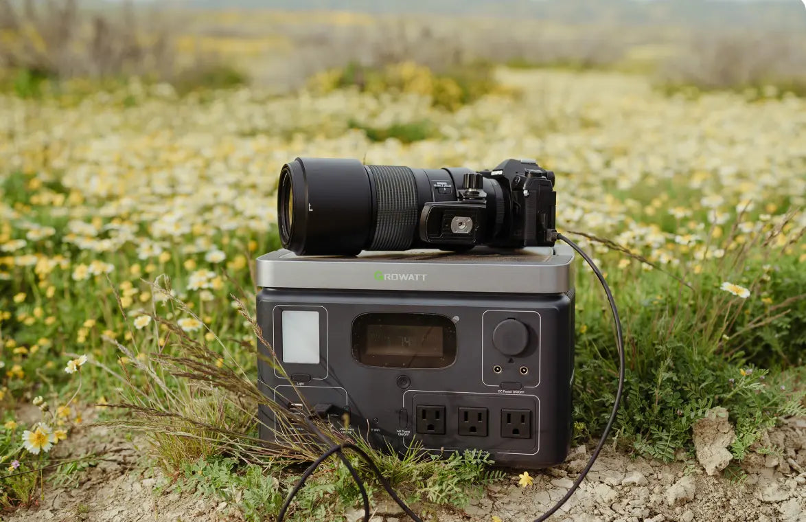 Outdoor photography with solar generator
