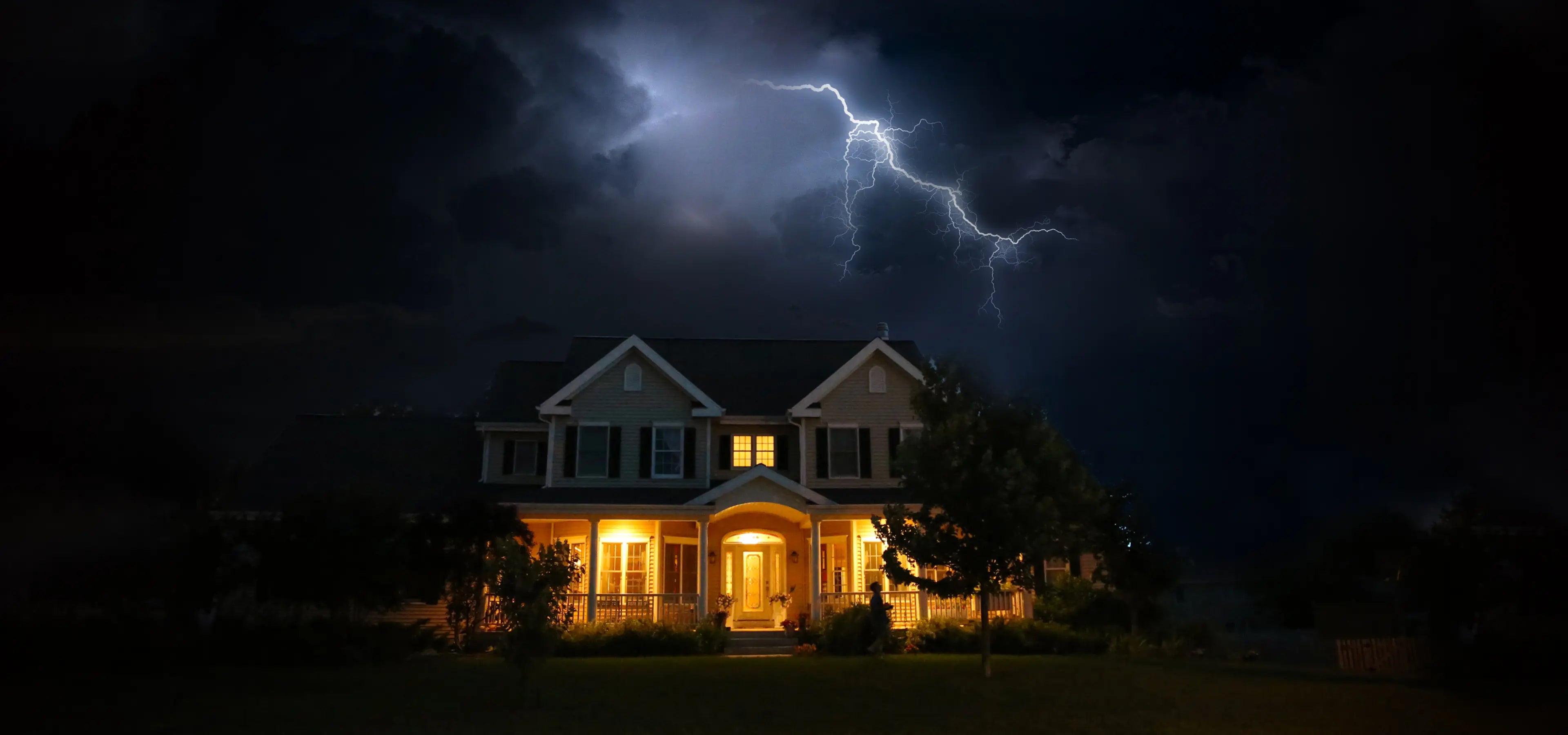 House in bad weather