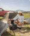 Tent Camping with Growatt solar generator