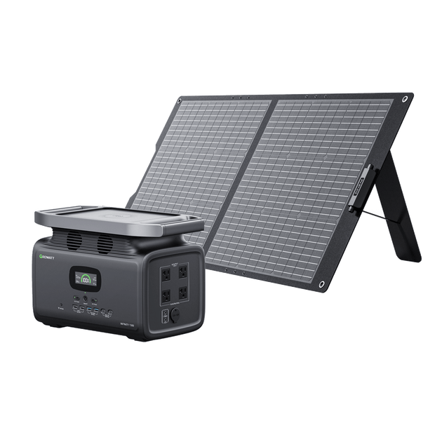 Growatt INFINITY 1300 Battery Generator with 100W Solar Panel